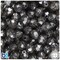 BeadTin Jet Transparent 10mm Faceted Round Plastic Craft Beads (225pcs)